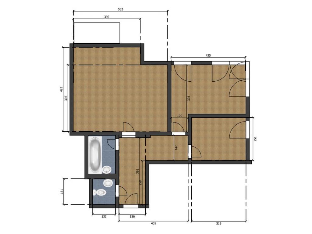 Pronajem bytu 3+kk 63 m2