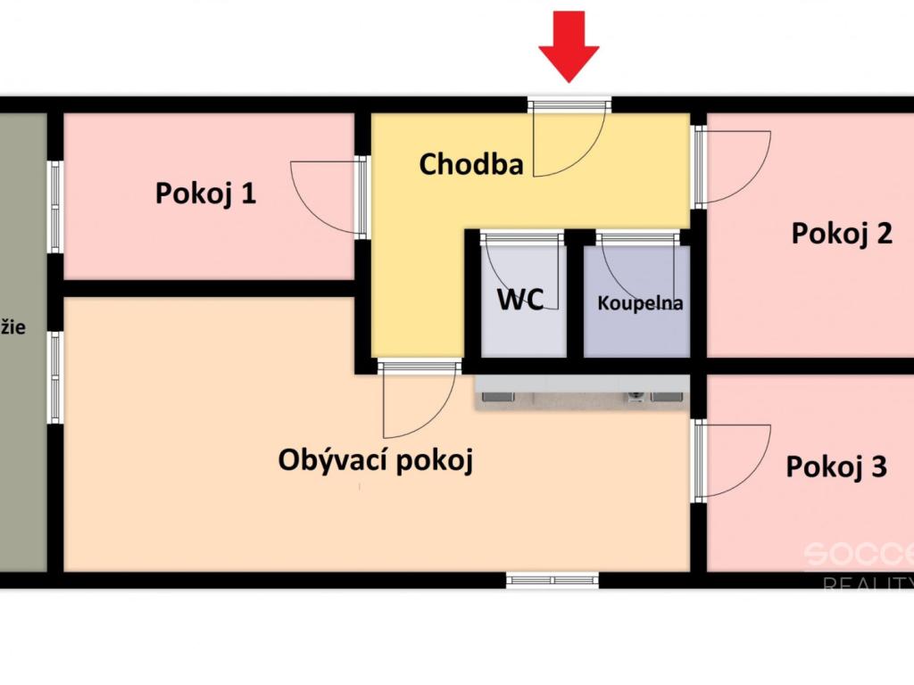 Pronájem bytu 4+kk 72 m2
