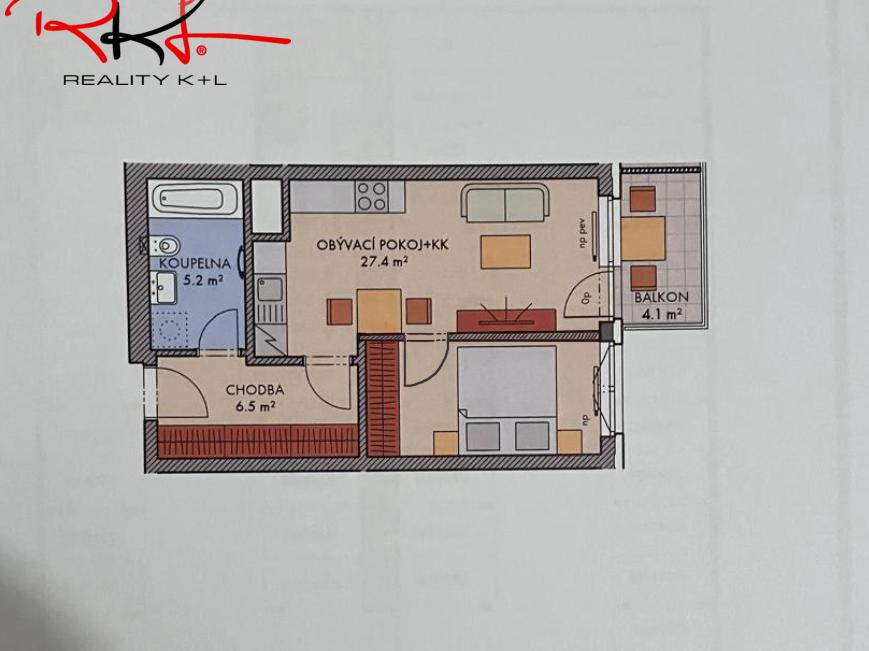 Prodej bytu 2+kk 44 m² - Ansicht 2