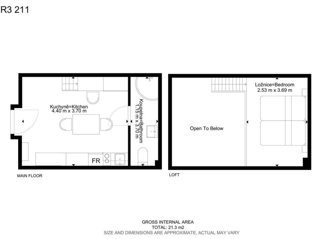 Pronájem bytu 1+kk 20 m² – pohled 6