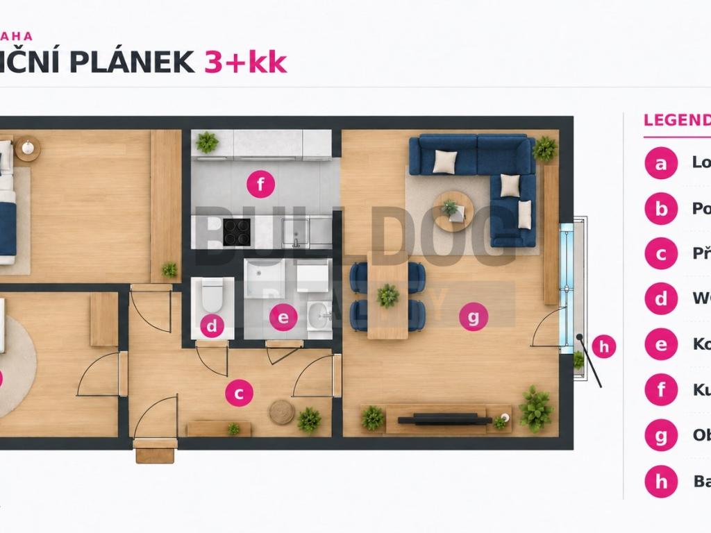 Prodej bytu 3+kk 54 m2, Praha – náhled fotky 3