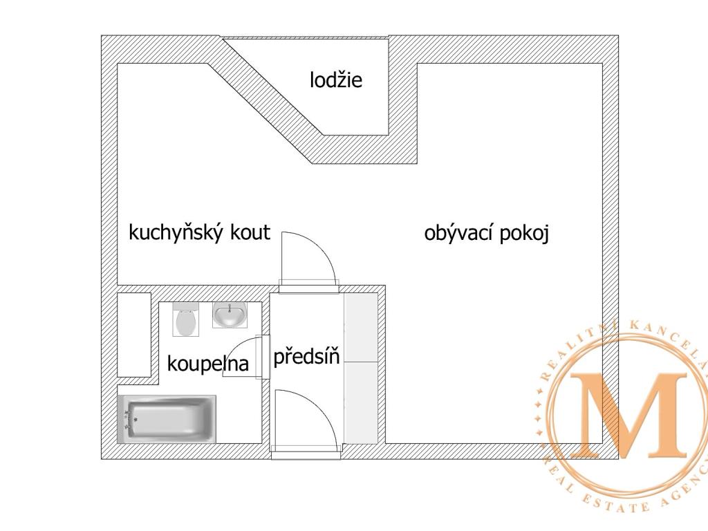 Pronájem bytu 1+kk 40 m2, Praha – náhled fotky 15