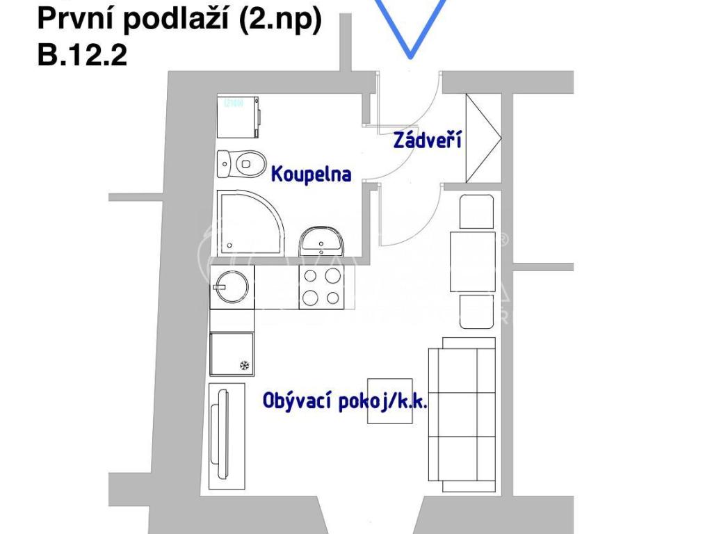 Pronájem bytu 1+kk 21 m2