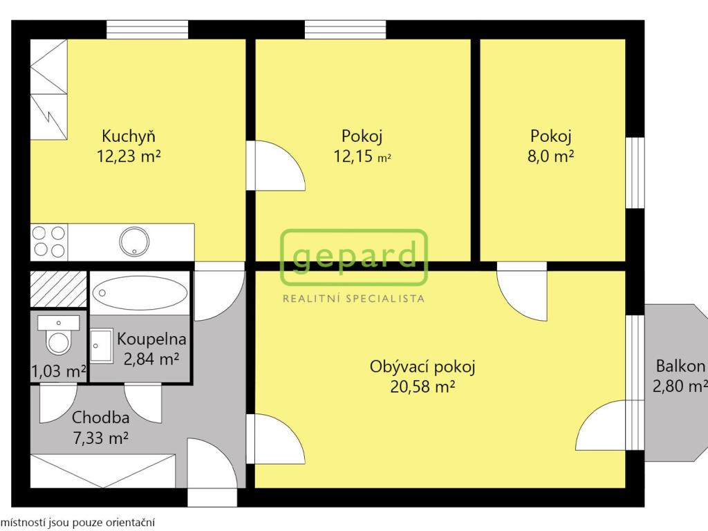 Prodej bytu 3+1 64 m2, Strakonice – náhled fotky 19