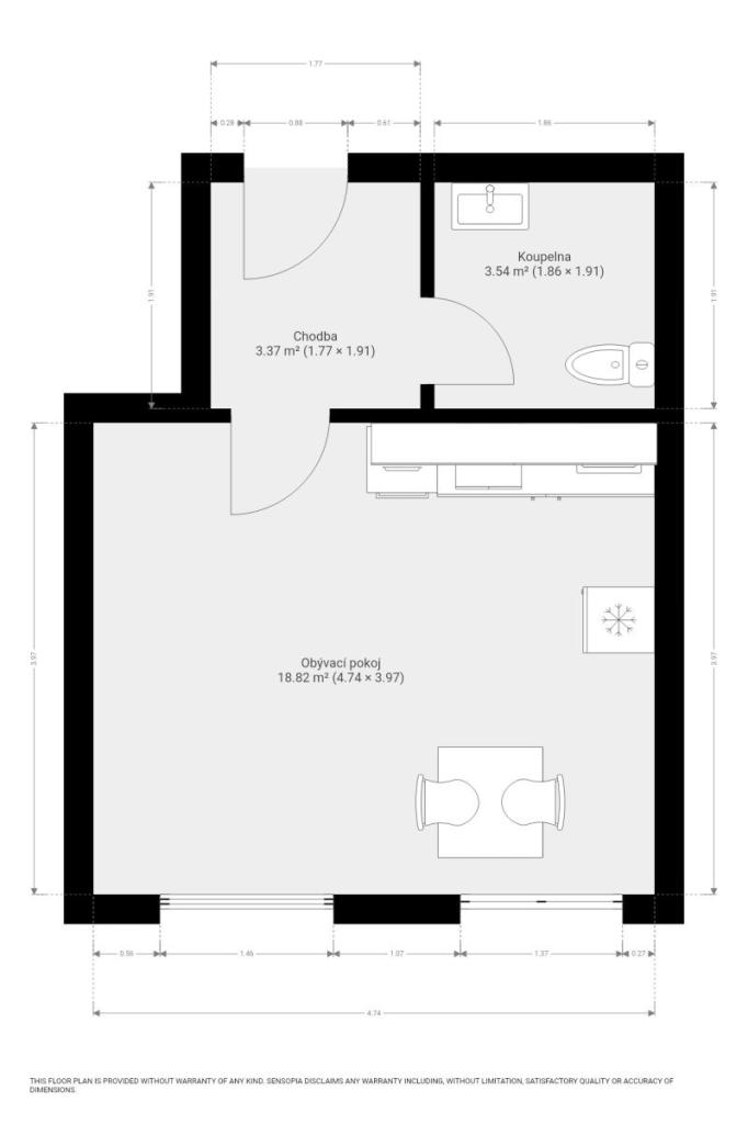Pronájem bytu 1+kk 26 m2, Brno – náhled fotky 12