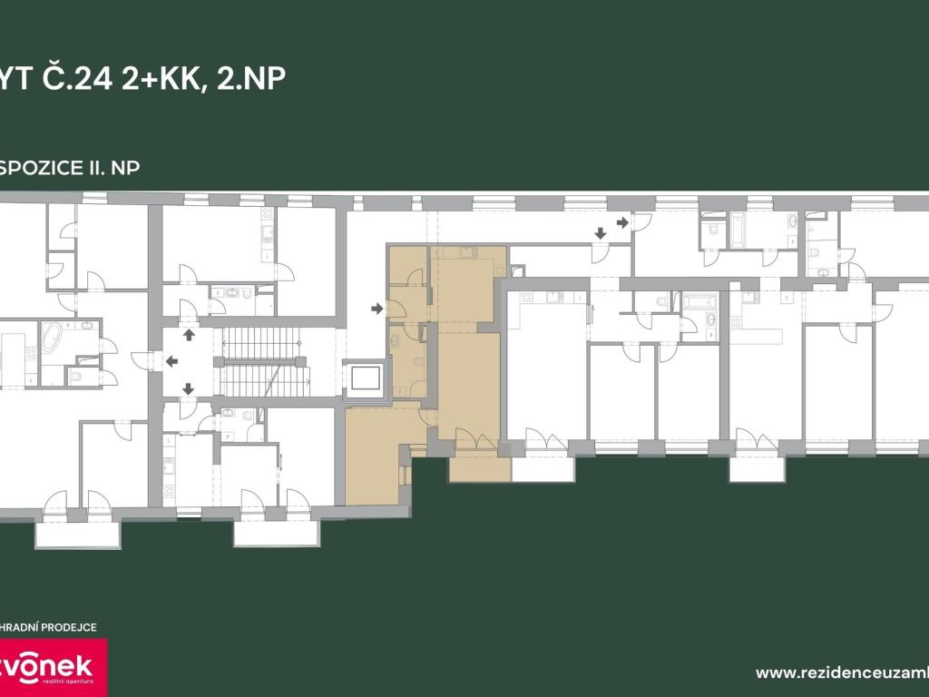 Prodej bytu 2+kk 56 m2