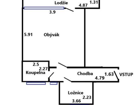 Pronájem bytu 2+kk 44 m2, Praha – náhled fotky 13