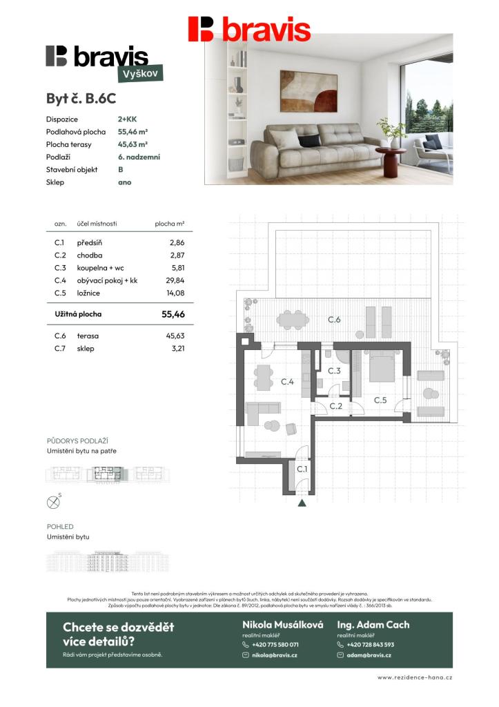 Prodej bytu 2+kk 104 m2, Vyškov – náhled fotky 5