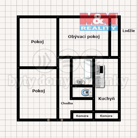 Pronajem bytu 3+1 80 m2