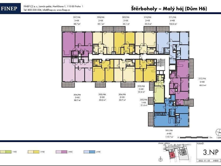 Pronájem bytu 2+kk 54 m2, Praha – náhled fotky 10