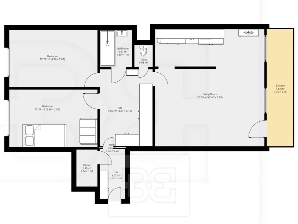 Pronájem bytu 3+kk 80 m2