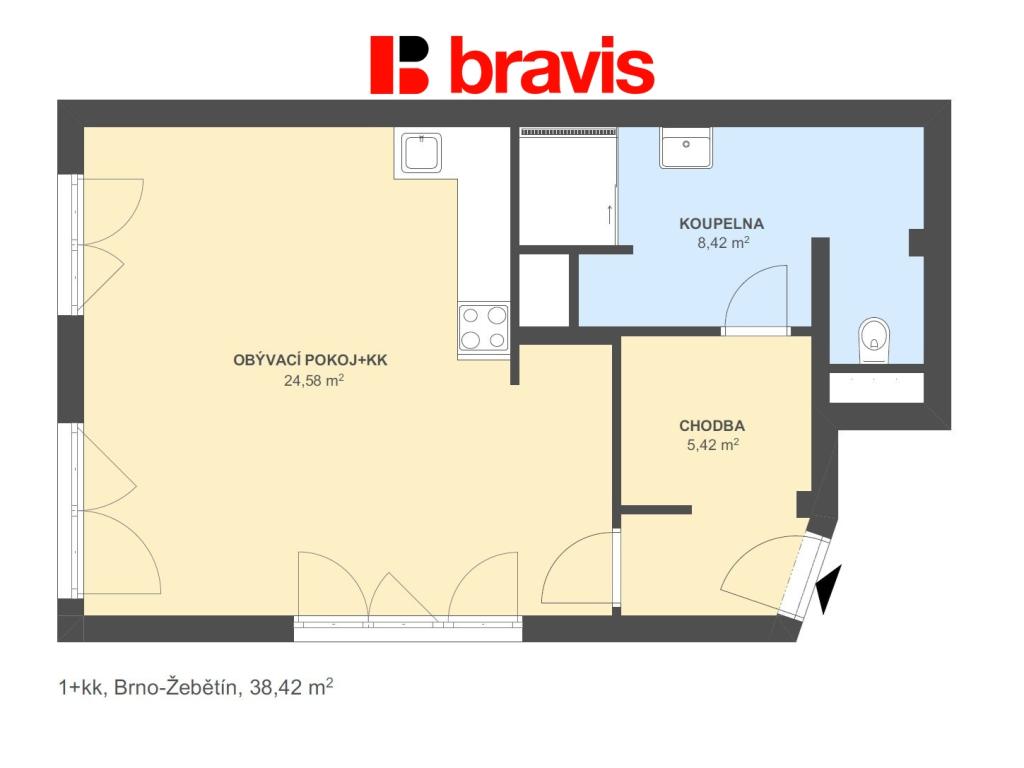 1+kk Apartment in Brno - View 5