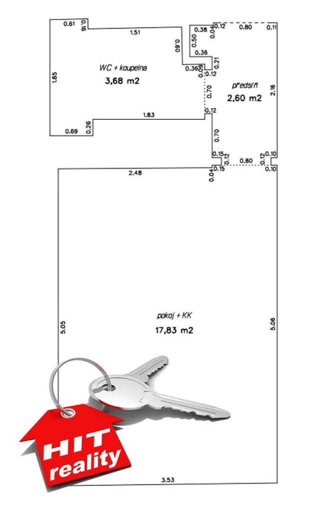 Pronajem bytu 1+kk 24 m2