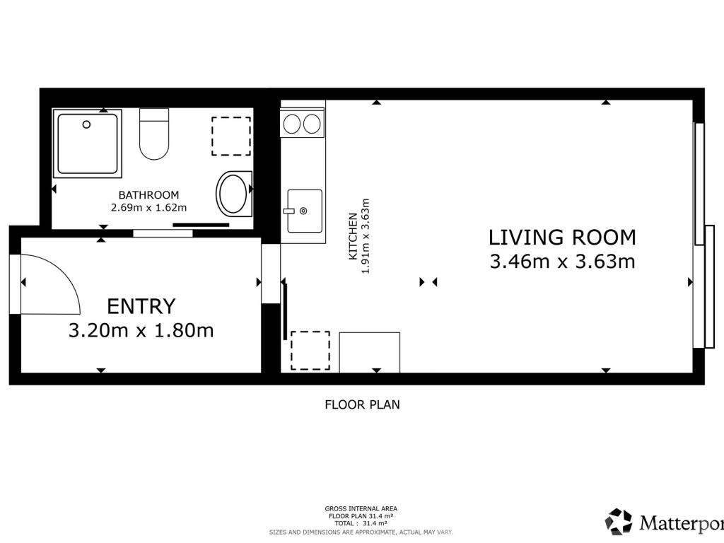 Pronájem bytu 1+kk 33 m2, Praha – náhled fotky 10