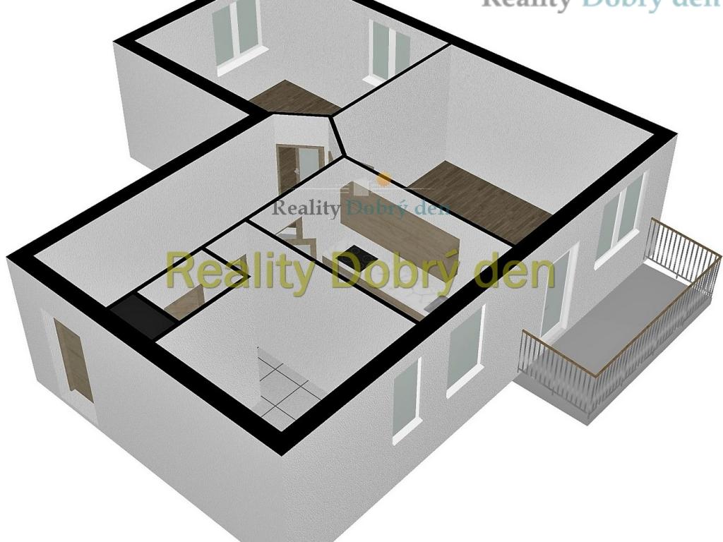 Pronájem bytu 2+1 61 m2