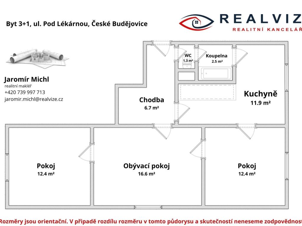 Prodej bytu 3+1 65 m2