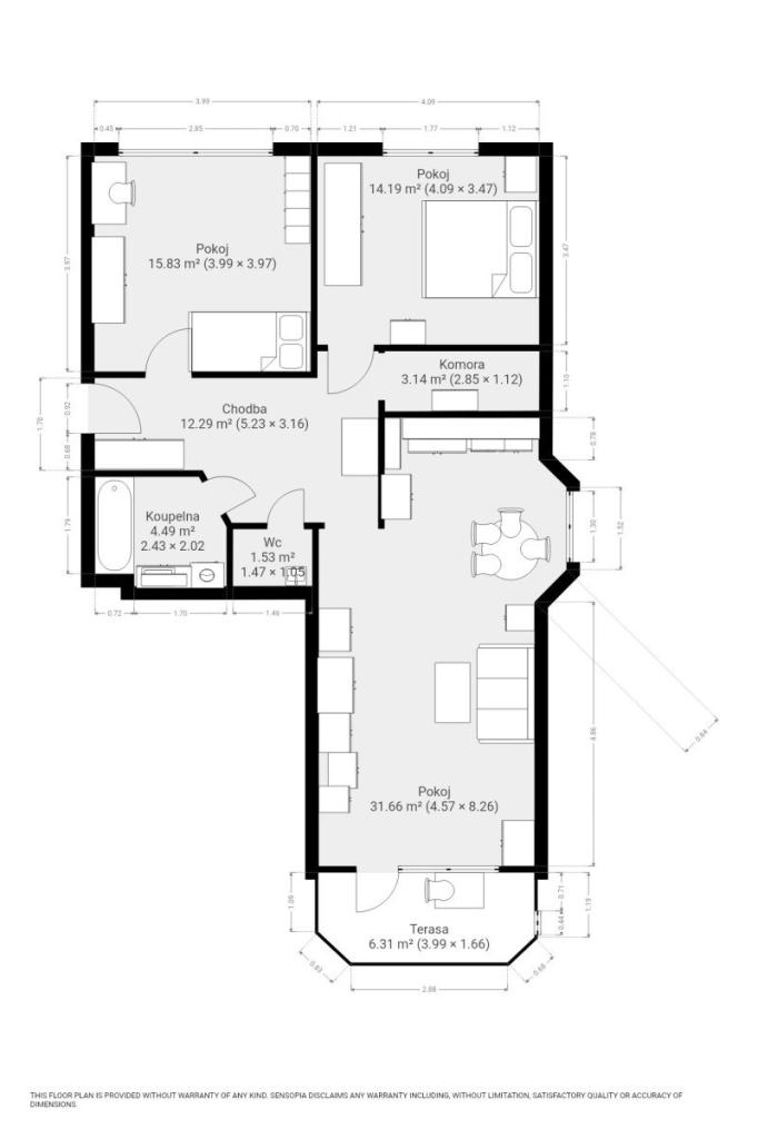 Pronájem bytu 3+kk 88 m2, Brno – náhled fotky 21