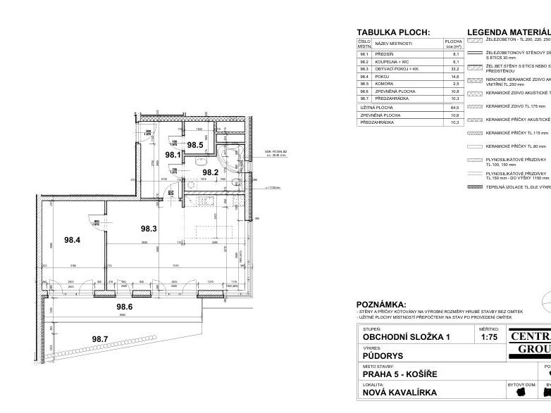 Pronájem bytu 2+kk 64 m2, Praha – náhled fotky 12