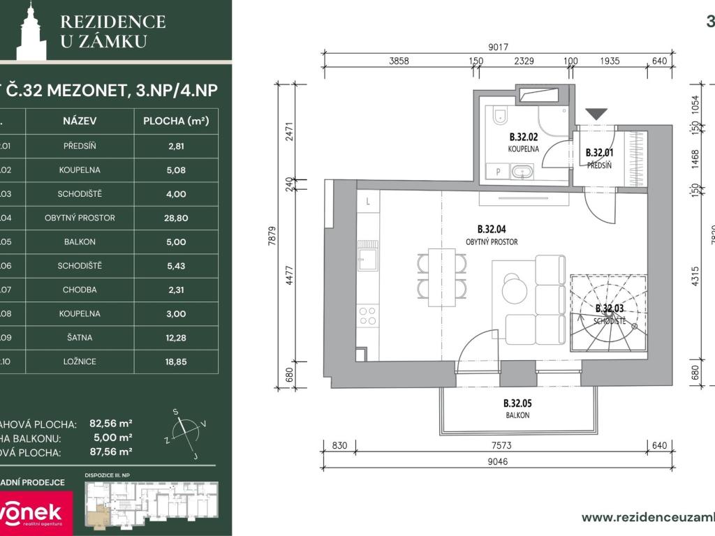 Prodej bytu atypický 85 m2