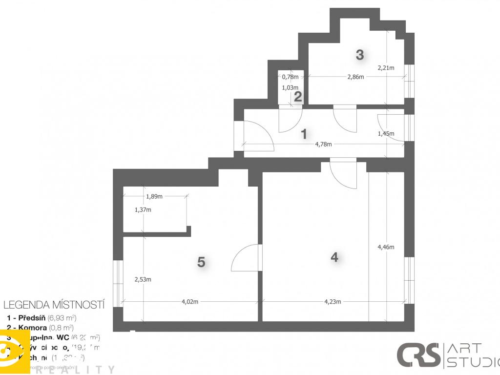 Pronájem bytu 1+1 50 m2