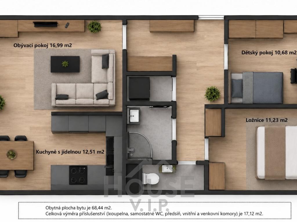 Prodej bytu 3+1 69 m2, Kladno – náhled fotky 22