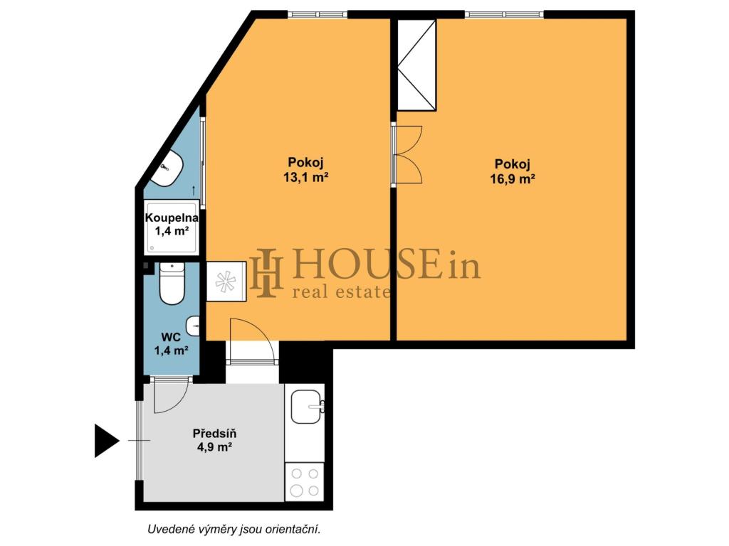 Pronájem bytu 2+kk 40 m2