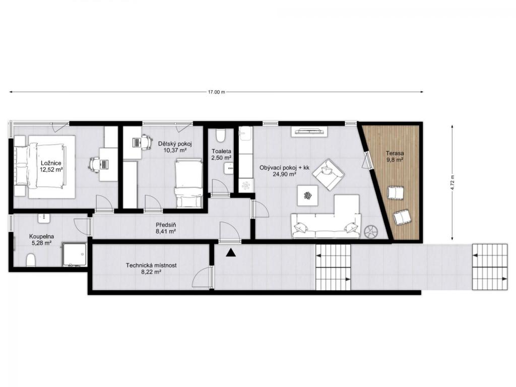 Prodej bytu 3+kk 63 m2
