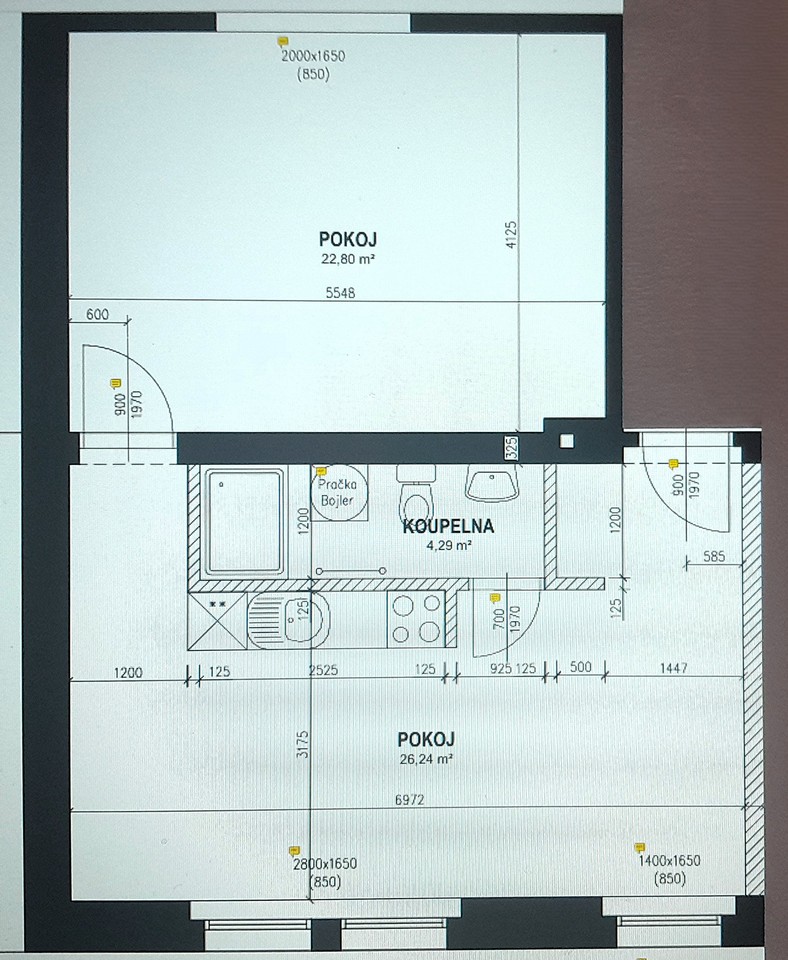 Pronájem bytu 2+kk 53 m2