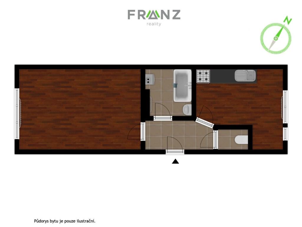 Pronájem bytu 1+1 48 m2