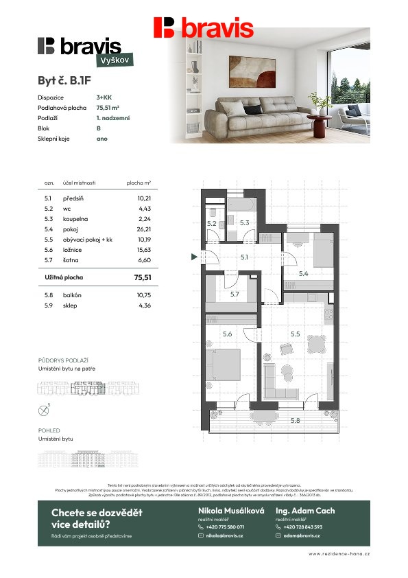 Prodej bytu 3+kk 91 m2