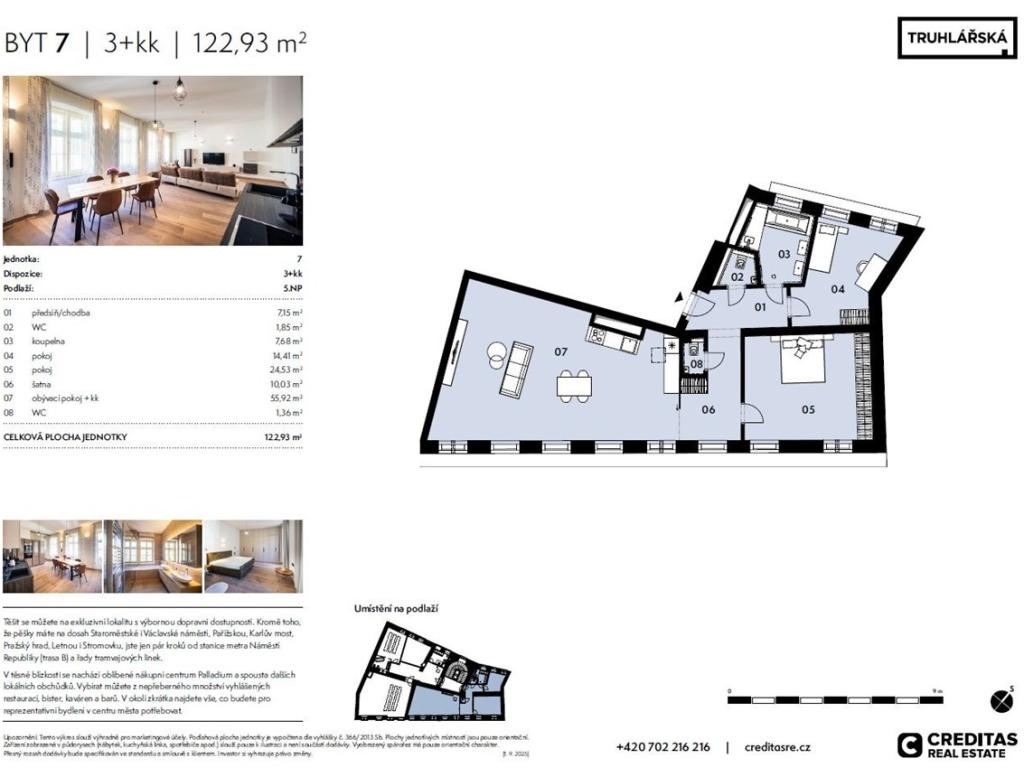 Pronájem bytu 3+kk 123 m2, Praha – náhled fotky 14
