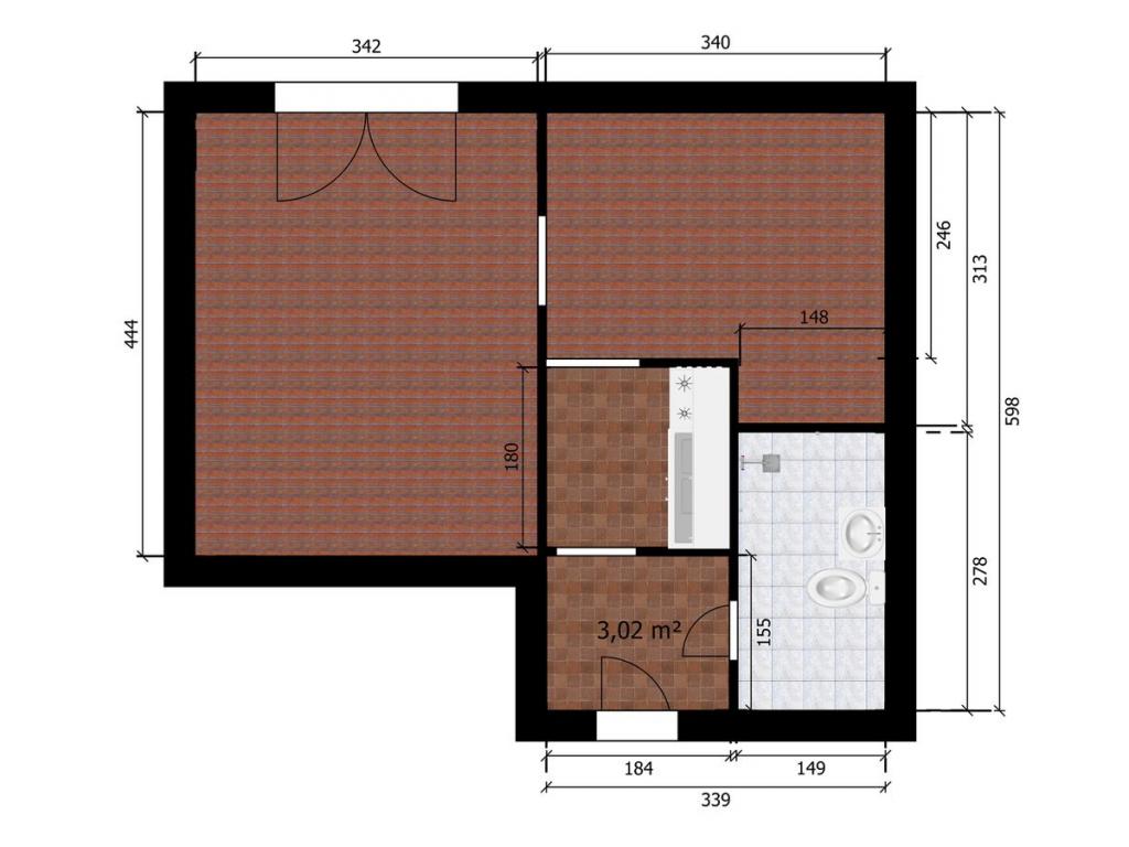 Pronajem bytu 2+kk 35 m2