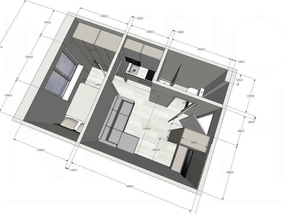 Pronájem bytu 2+kk 19 m2