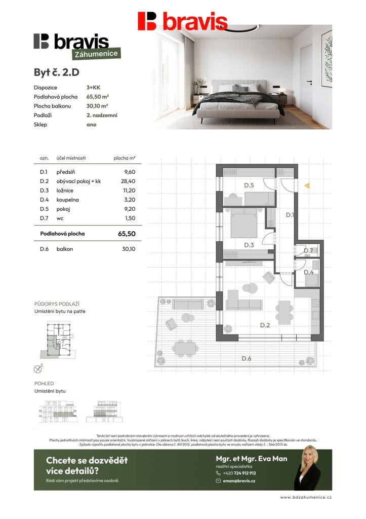 Prodej bytu 3+kk 65 m2, Brno – náhled fotky 4