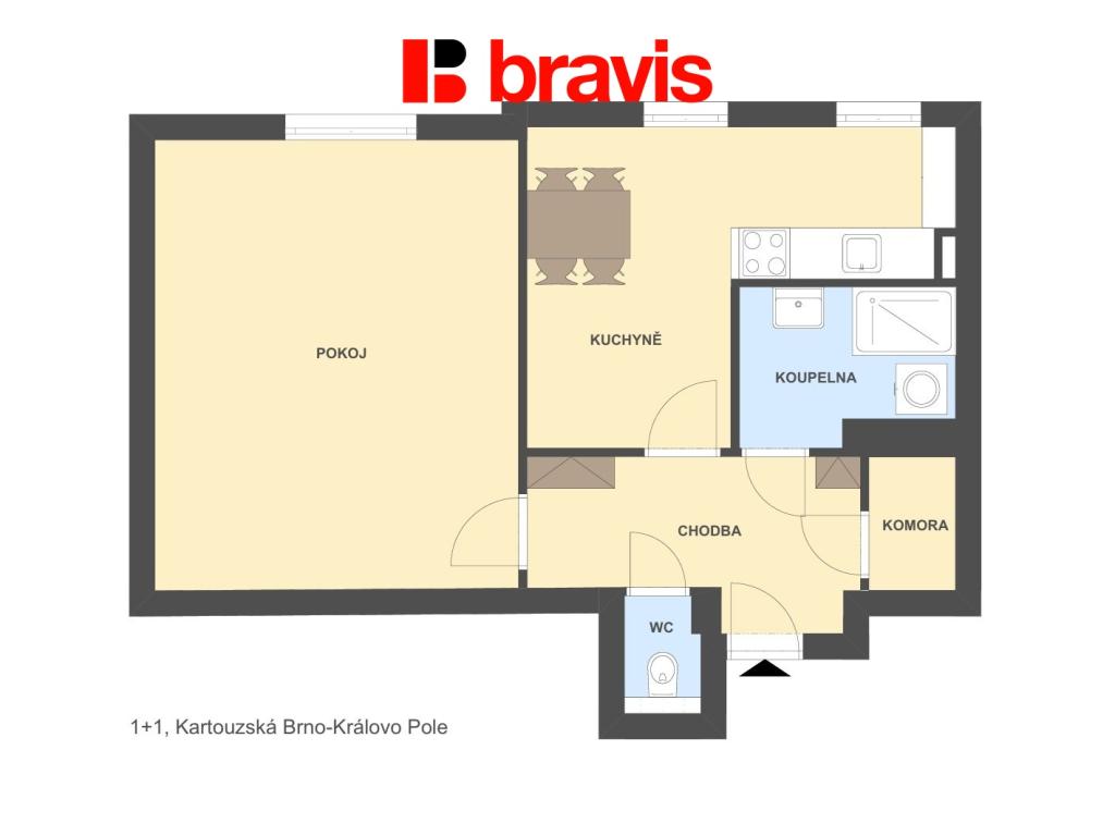 Pronájem bytu 2+kk 50 m2