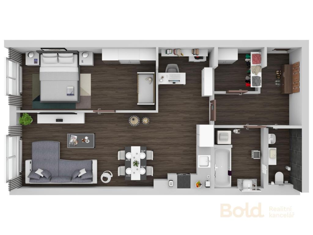 Prodej bytu 2+kk 73 m² - Więcej