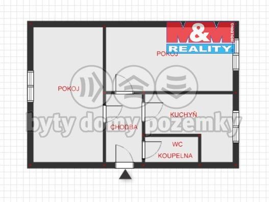 Pronajem bytu 2+1 65 m2