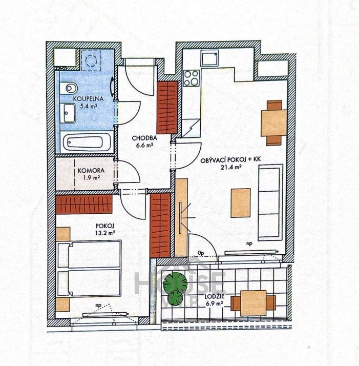 Prodej bytu 2+kk 50 m2