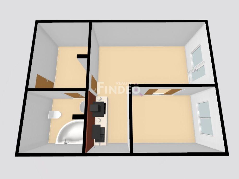 Pronájem bytu 2+kk 42 m2
