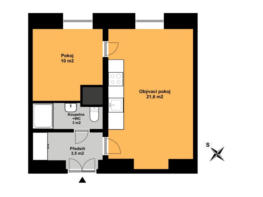 Pronájem bytu 2+kk 39 m2, Praha – náhled fotky 11