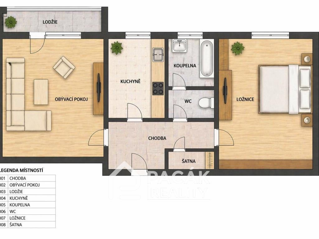 Prodej bytu 2+1 47 m2