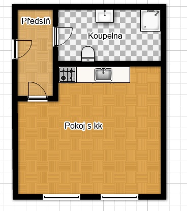 Pronajem bytu 1+kk 32 m2
