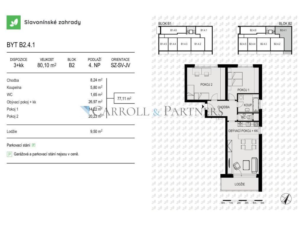 Prodej bytu 3+kk 80 m2