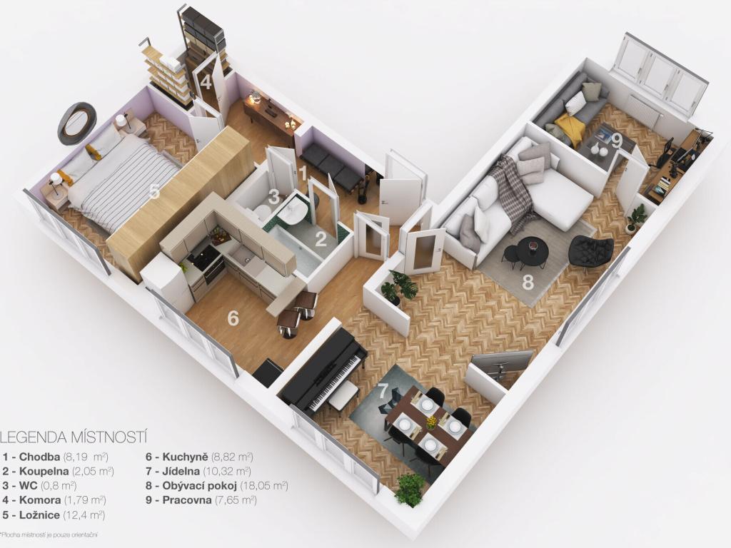 Prodej bytu 4+1 70 m2, Kladno – náhled fotky 17