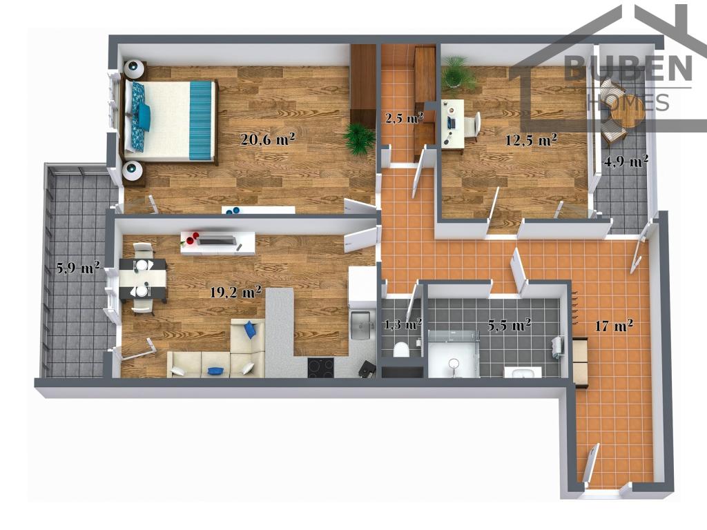 Prodej bytu 3+kk 92 m2