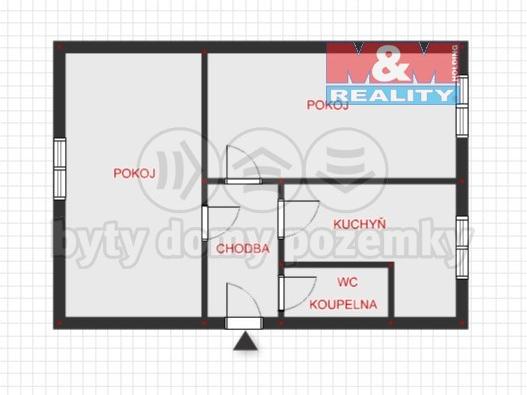 Pronajem bytu 2+1 65 m2