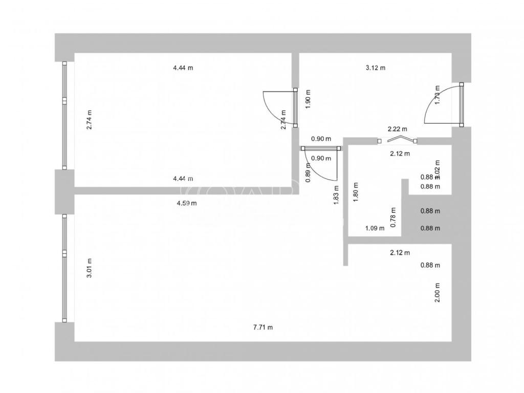 Prodej bytu 2+kk 44 m² – pohled 5