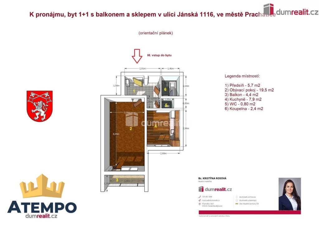 Pronájem bytu 1+1 41 m2