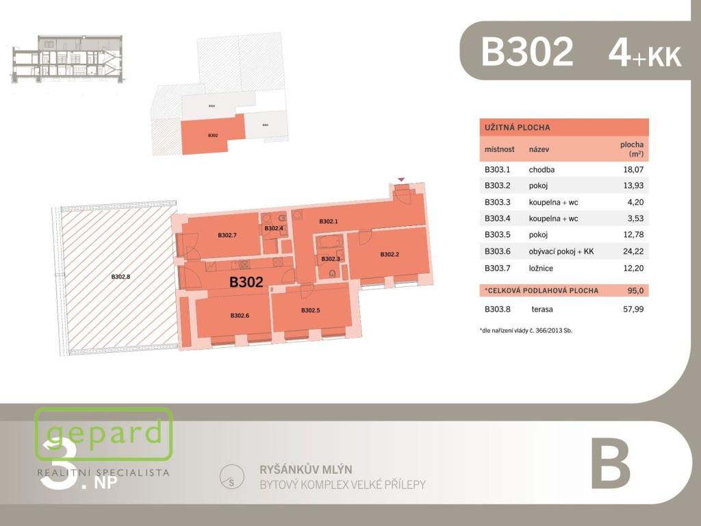 Prodej bytu 4+kk 95 m² – pohled 6