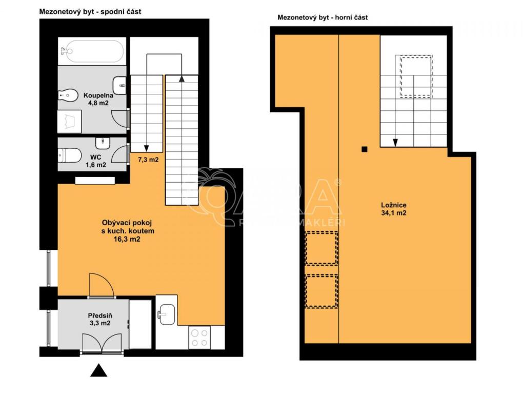 Pronájem bytu 2+kk 62 m2